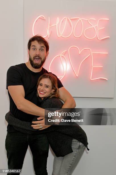 Jamie Jewitt and Camilla Thurlow attend the launch of the annual 'Choose Love' shop for Help Refugees on November 28, 2019 in London, England.