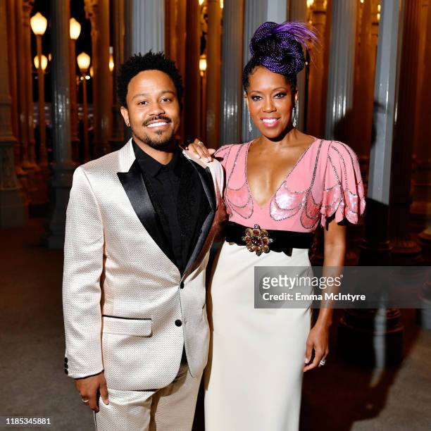 Ian Alexander Jr. And Regina King, wearing Gucci, attend the 2019 LACMA Art + Film Gala Presented By Gucci at LACMA on November 02, 2019 in Los...