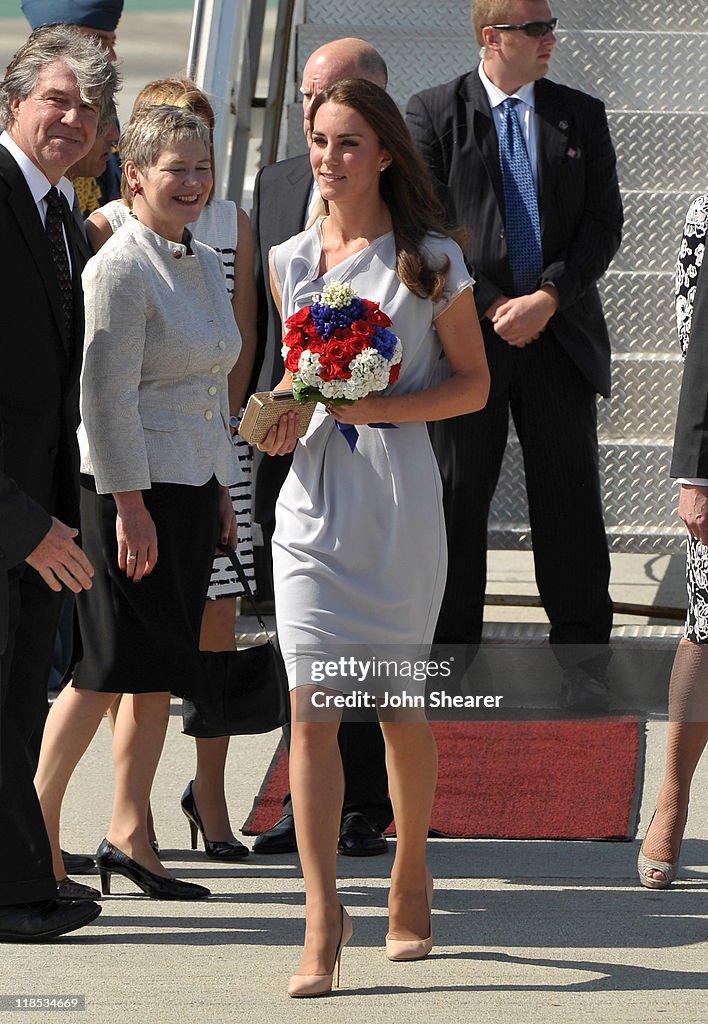 The Duke And Duchess Of Cambridge Arrive At LAX International Airport