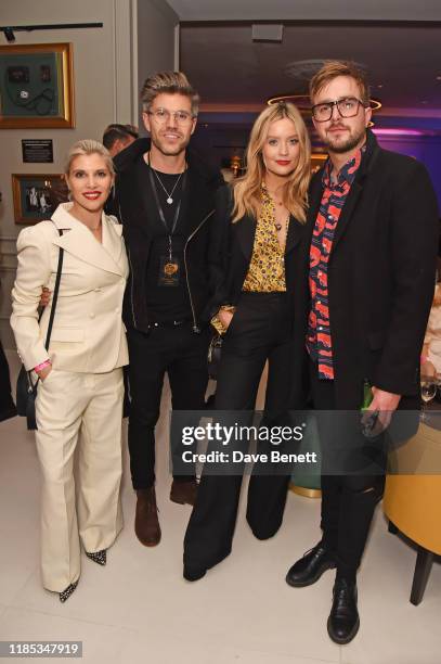 Pips Taylor, Darren Kennedy, Laura Whitmore and Iain Stirling attend the 20th anniversary celebration of tailor and fashion designer Gresham Blake at...