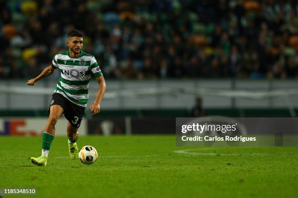Tiago Ilori of Sporting CP in action during the UEFA Europa League group D match between Sporting CP and PSV Eindhoven at Estadio Jose Alvalade on...