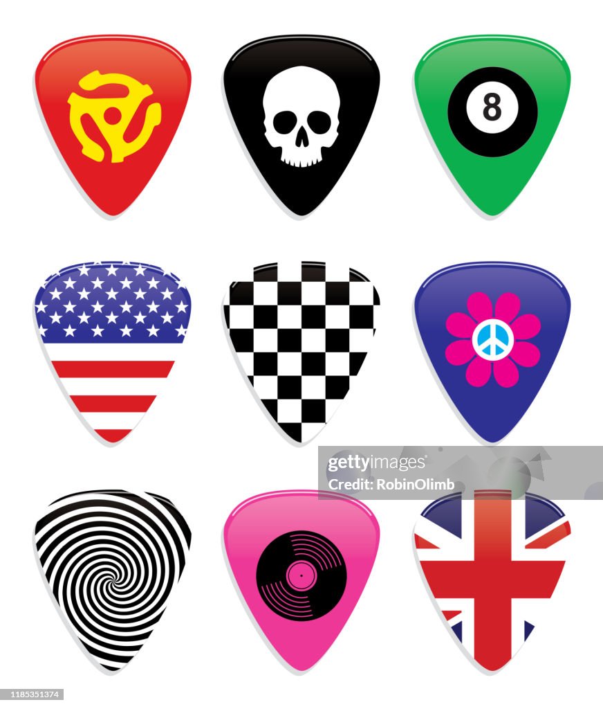 Nine Guitar Picks