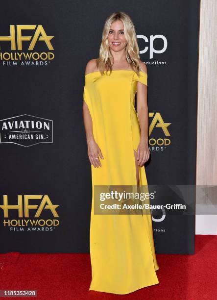 Sienna Miller attends the 23rd Annual Hollywood Film Awards at The Beverly Hilton Hotel on November 03, 2019 in Beverly Hills, California.