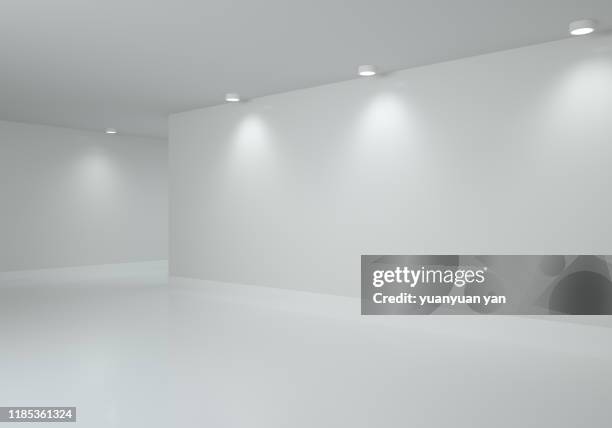 3d illustration interior design background - exhibir stock-fotos und bilder