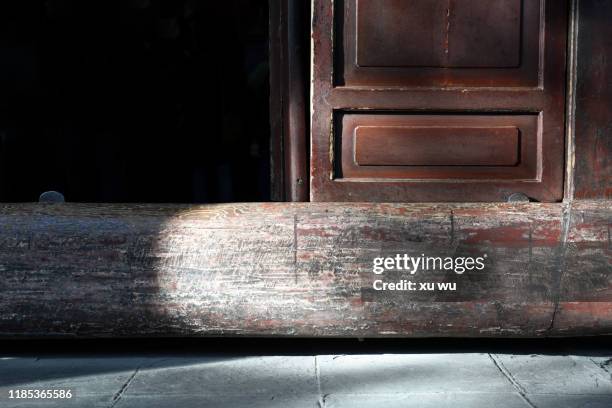wood threshold - wooden door frame stock pictures, royalty-free photos & images