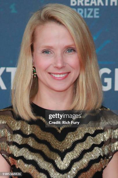 Marissa Mayer attends the 8th Annual Breakthrough Prize Ceremony at NASA Ames Research Center on November 03, 2019 in Mountain View, California.