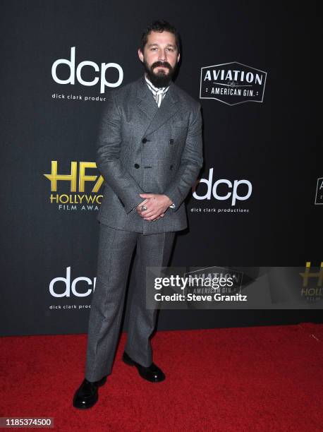 Shia LaBeouf arrives at the 23rd Annual Hollywood Film Awards at The Beverly Hilton Hotel on November 03, 2019 in Beverly Hills, California.