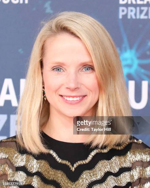 Marissa Mayer attends the 2020 Breakthrough Prize Ceremony at NASA Ames Research Center on November 03, 2019 in Mountain View, California.