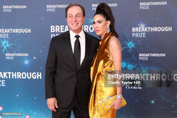 Joe Lacob and Nicole Curran attend the 2020 Breakthrough Prize Ceremony at NASA Ames Research Center on November 03, 2019 in Mountain View,...