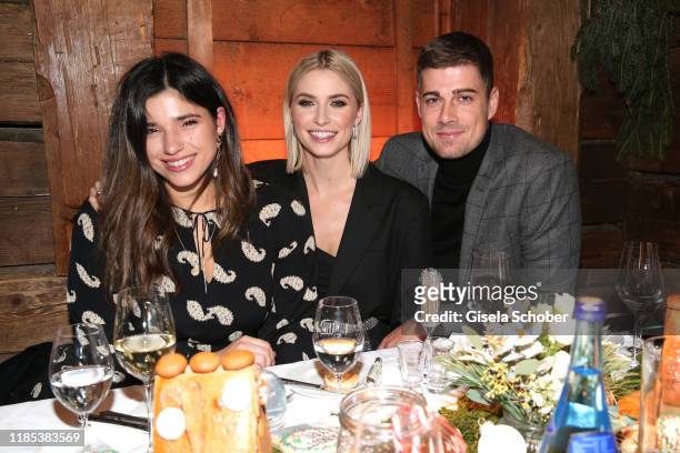 Yana Gercke, Lena Gercke and her boyfriend Dustin Schoene at the Lena Gercke x ABOUT YOU Christmas Dinner and Party at Hotel Stanglwirt on November...