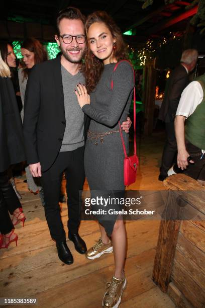 Julian Jansen and Elena Carriere at the Lena Gercke x ABOUT YOU Christmas Dinner and Party at Hotel Stanglwirt on November 28, 2019 in Going near...