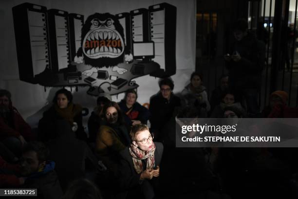 Leftist La France Insoumise party member of parliament Clementine Autain takes part in an anti Black Friday action called by Attac activist movement...