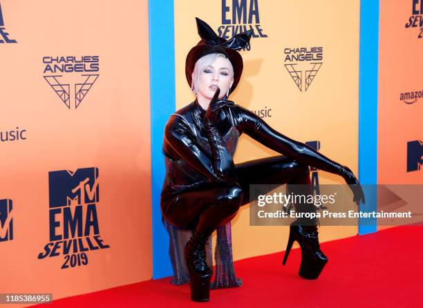 Maruv attends the MTV EMAs 2019 at FIBES Conference and Exhibition Centre on November 03, 2019 in Seville, Spain.