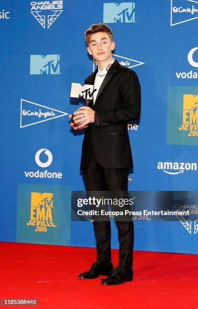 Johnny Orlando attends the MTV EMAs 2019 at FIBES Conference and Exhibition Centre on November 03, 2019 in Seville, Spain.