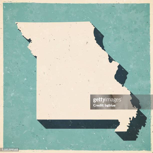 missouri map in retro vintage style - old textured paper - jefferson city missouri stock illustrations