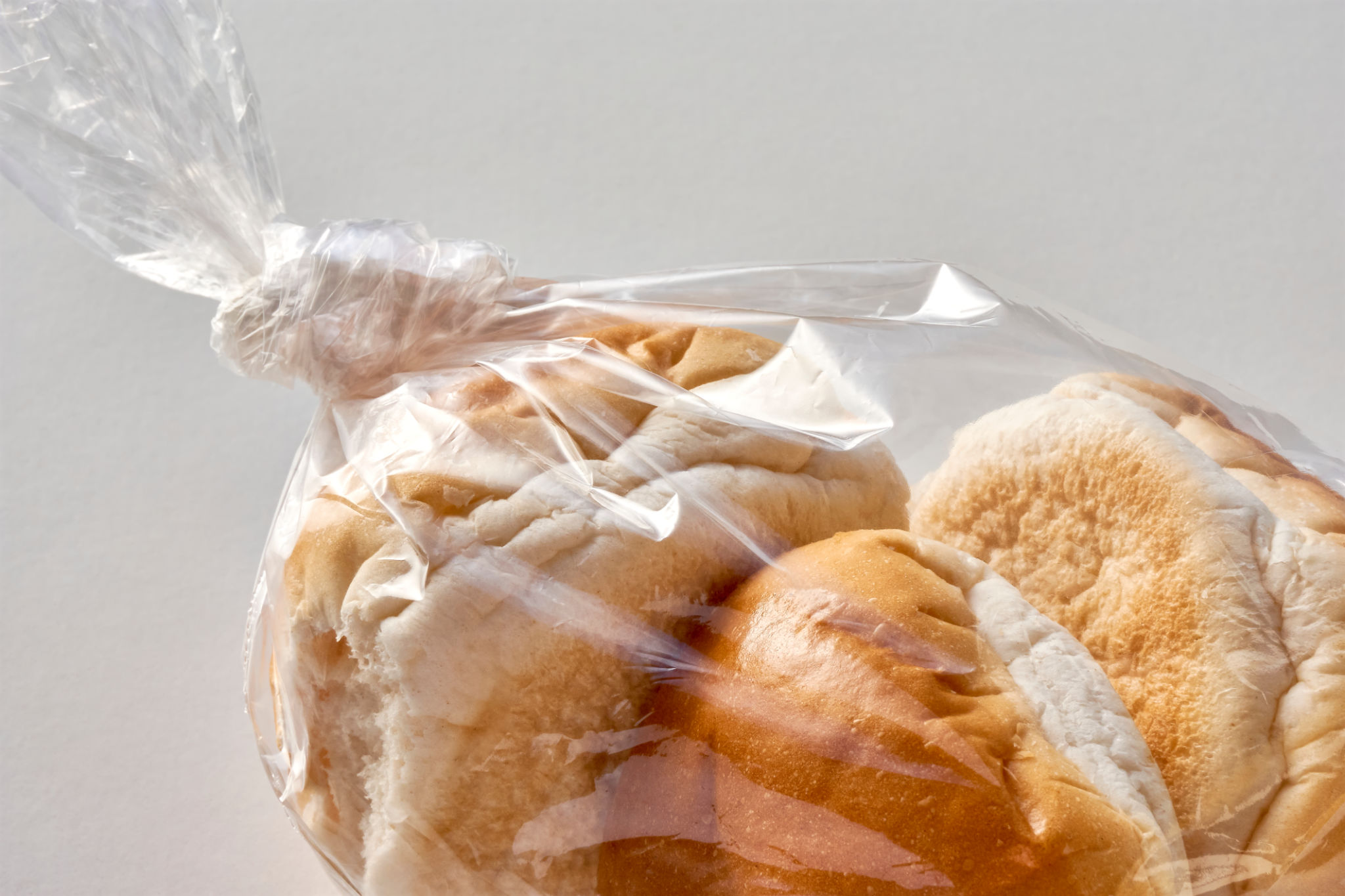 Bread packed in plastic bag Bread packed in plastic bag