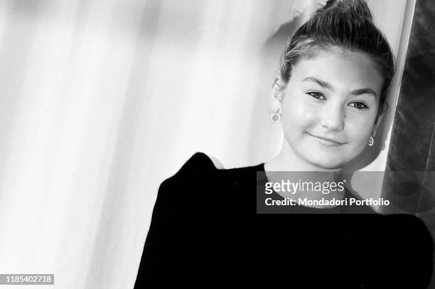 Actress Anna Pniowsky during the photocall for the presentation of the film Light of my life. Rome , November 3rd, 2019