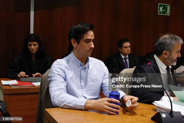 Rodrigo Lanza appears during the first day of the so called ‘crimen de los tirantes' murder trial at the Zaragoza Court on November 04, 2019 in...