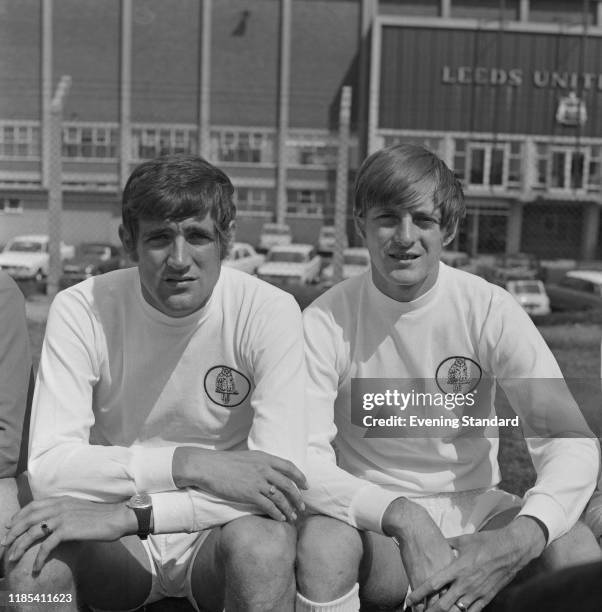 English soccer players Norman Hunter and Allan Clarke of Leeds United FC, UK, 21st August 1970.