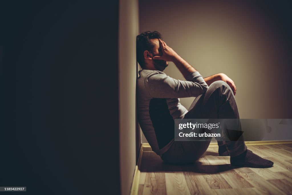 Depressive man