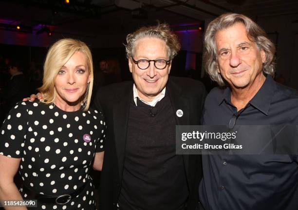 Jane Krakowski, MCC Artistic Director Bernard Telsey and David Rockwell pose at MCC Theater's Inaugural All-Star "Let's Play! Celebrity Game Night"...