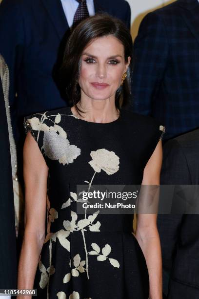 Spanish Queen Letizia attends a ceremony to hand over the 35th 'Francisco Cerecedo' journalism award at the Palace Hotel in Madrid, Spain, 28...