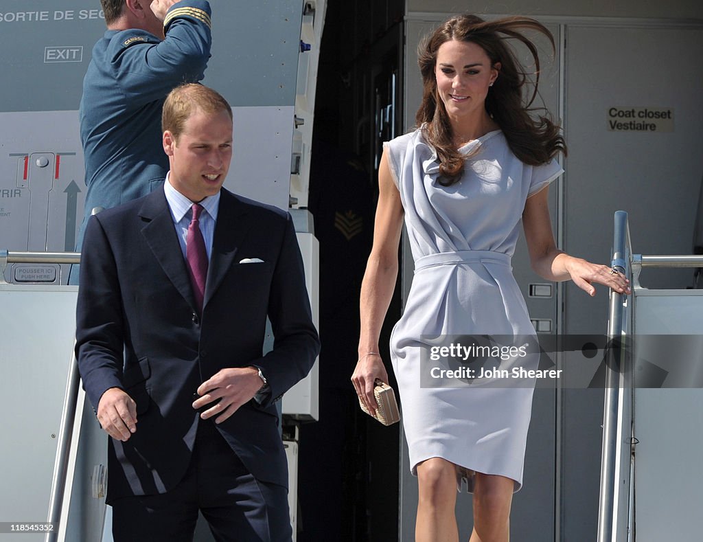 The Duke And Duchess Of Cambridge Arrive At LAX International Airport