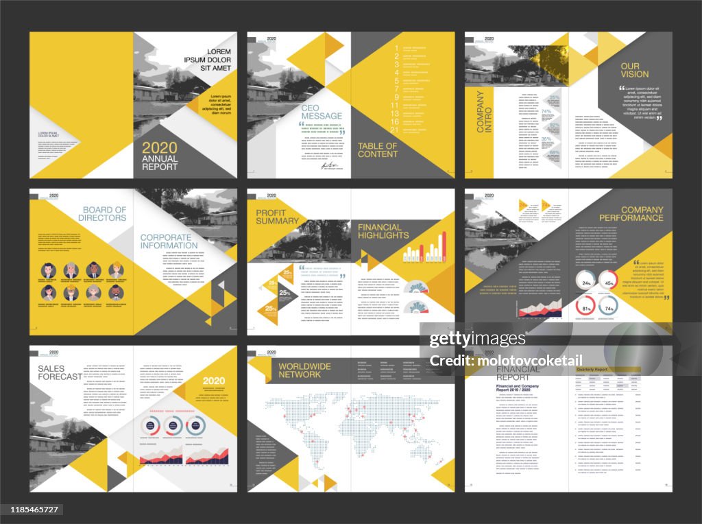 Modern annual report layout design