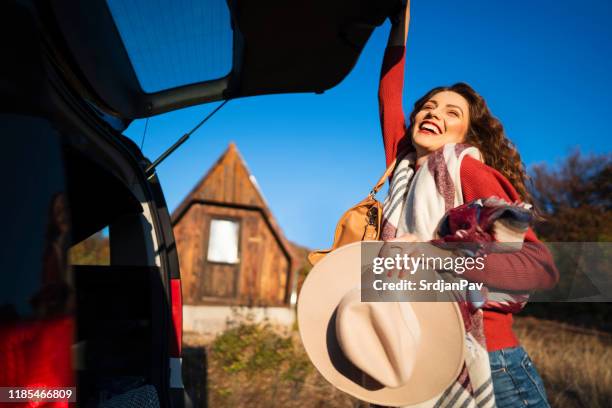 autumn break - car trunk closed stock pictures, royalty-free photos & images