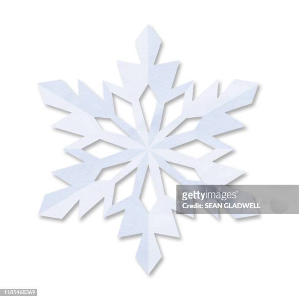 paper snowflake - snowflake shape stock pictures, royalty-free photos & images