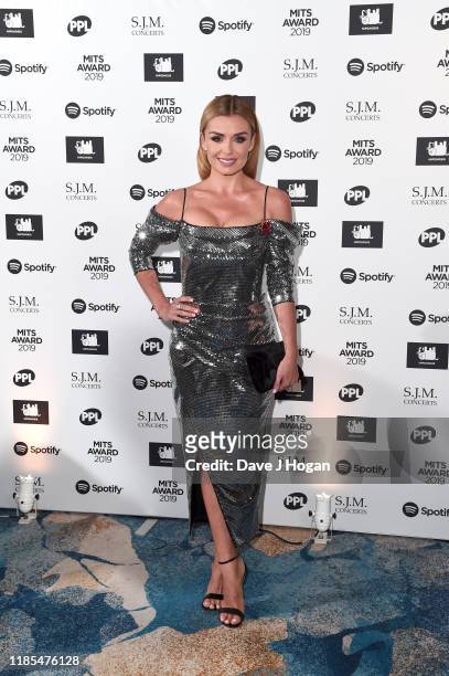 Katherine Jenkins attends the Music Industry Awards Gala 2019 at The Grosvenor House Hotel on November 04, 2019 in London, England.