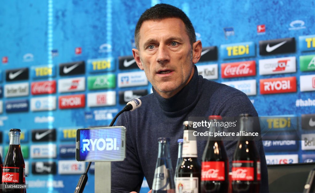 Press conference Hertha BSC before match against Dortmund
