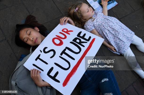 Young girl participate during a Global Climate Strike event in Bangkok, Thailand, 29 November 2019. The movement is a continuation of the Global...