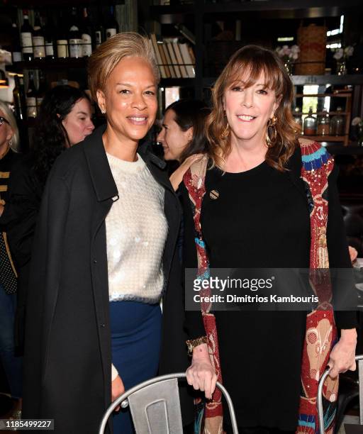Tonya Lewis Lee and Jane Rosenthal attend Through Her Lens: The Tribeca CHANEL Women's Filmmaker Program Luncheon at Locanda Verde on November 04,...