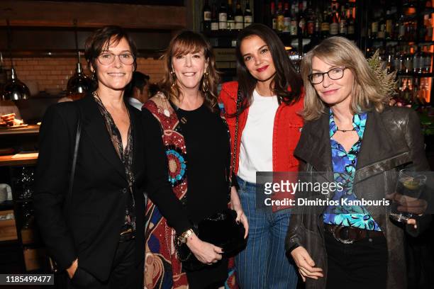 Carey Lowell, Jane Rosenthal, Katie Holmes and Ann Leary attend Through Her Lens: The Tribeca CHANEL Women's Filmmaker Program Luncheon at Locanda...