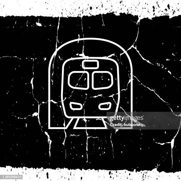 subway train in tunnel icon - train tunnel stock illustrations