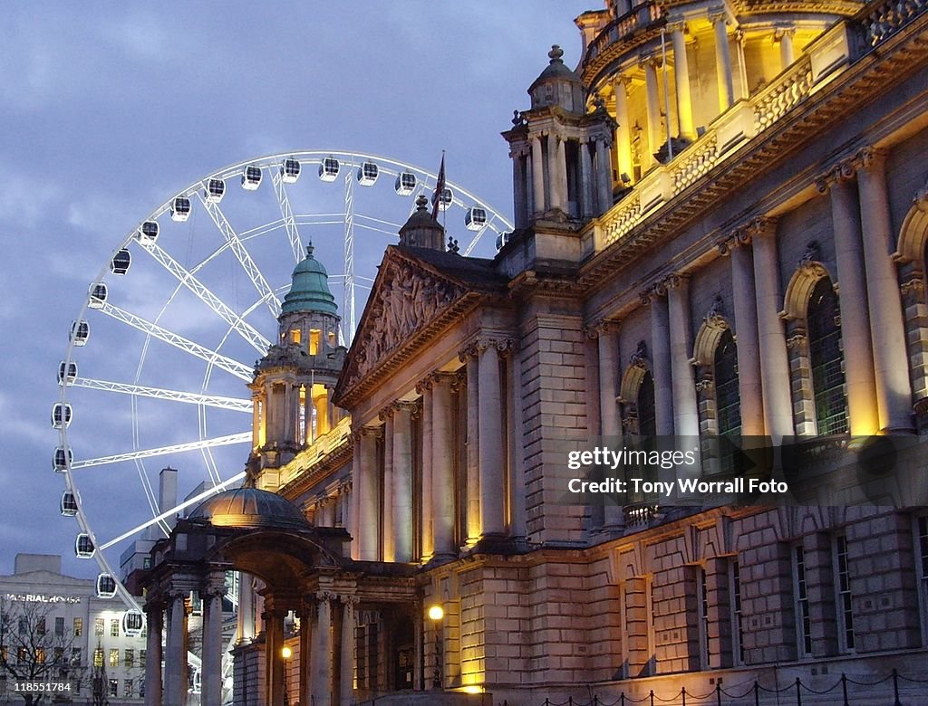 Belfast wheel at night