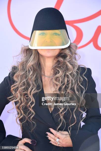 Doris Younane attends the Birdcage on Melbourne Cup Day at Flemington Racecourse on November 05, 2019 in Melbourne, Australia.