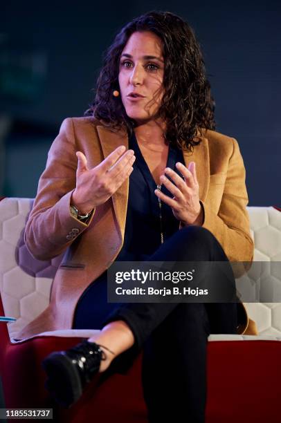 Soccer player Vero Boquete attends the 'Los Estereotipos Están Para Romperlos' meeting organized by El Pais newspaper on November 04, 2019 in Madrid,...