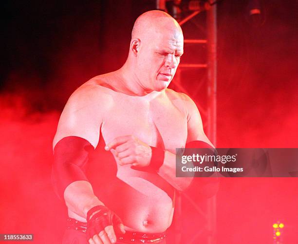 The Big Red Monster Kane during the WWE Smackdown Live Tour at Westridge Park Tennis Stadium on July 08, 2011 in Durban, South Africa.