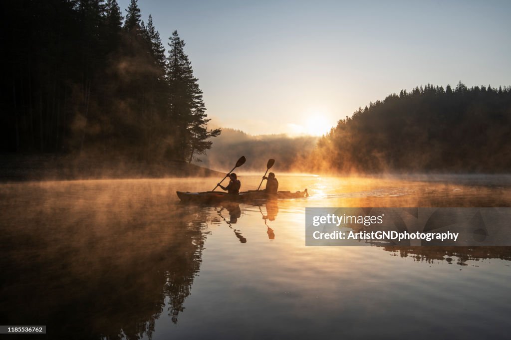 Kayaking in nature.