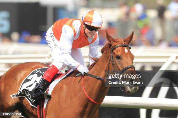 Craig Williams on Vow And Declare wins race 7 the Lexus Melbourne Cup during 2019 Melbourne Cup Day at Flemington Racecourse on November 05, 2019 in...