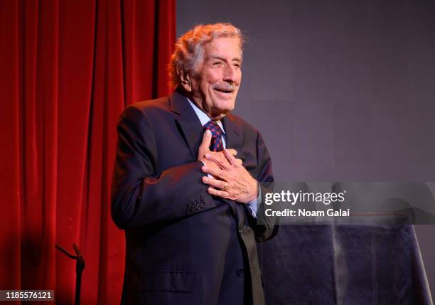 Tony Bennett attends The Art Students League's 2019 Gala at The Edition Hotel on November 04, 2019 in New York City.