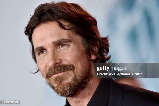 Christian Bale attends the Premiere of FOX's "Ford v Ferrari" at TCL Chinese Theatre on November 04, 2019 in Hollywood, California.