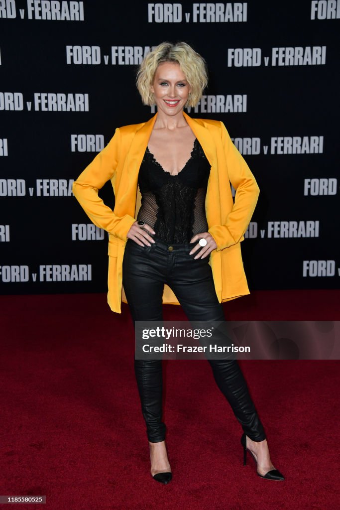 Nicky Whelan attends the Premiere Of FOX's "Ford V Ferrari" at TCL