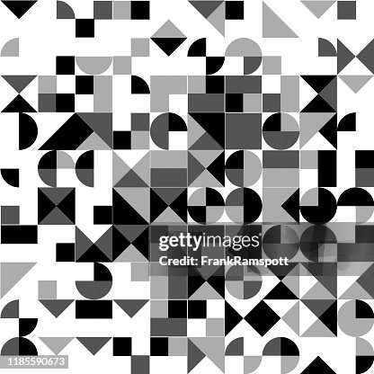 Gray Scale Abstract Geometric Shape Pattern Vol 2 660 High-Res Vector ...