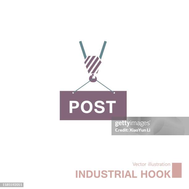 lifting commercial signage. - construction logo stock illustrations