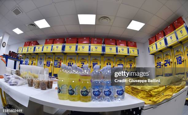 General view of dressing room of Frosinone Calcio prior to the Serie B match between Frosinone Calcio and Empoli FC at Stadio Benito Stirpe on...