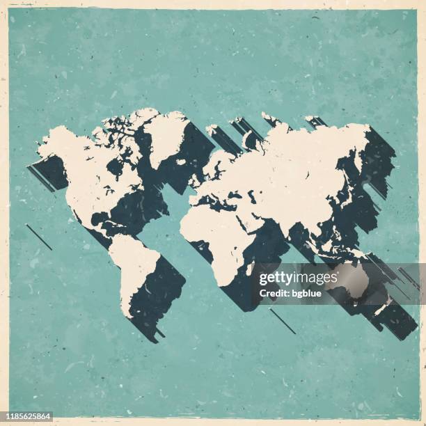 Textured Map Style World Map Texture Photos and Premium High Res Pictures - Getty Images