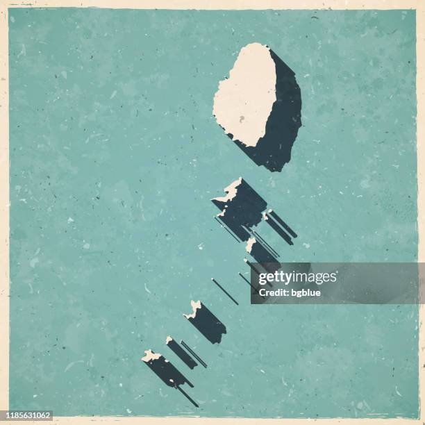 saint vincent and the grenadines map in retro vintage style - old textured paper - tobago cays grenadines stock illustrations